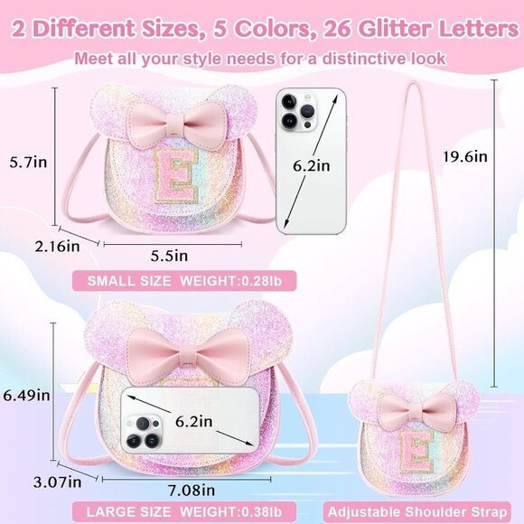 Charming Personalized Toddler Purse with Mouse Ears - Adjustable & Lightweight - Picture 2 of 9